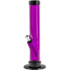 JM Enterprises 6-9-12" Acrylic Straight Tube Bong - Multiple Colors - Discreet Smoker