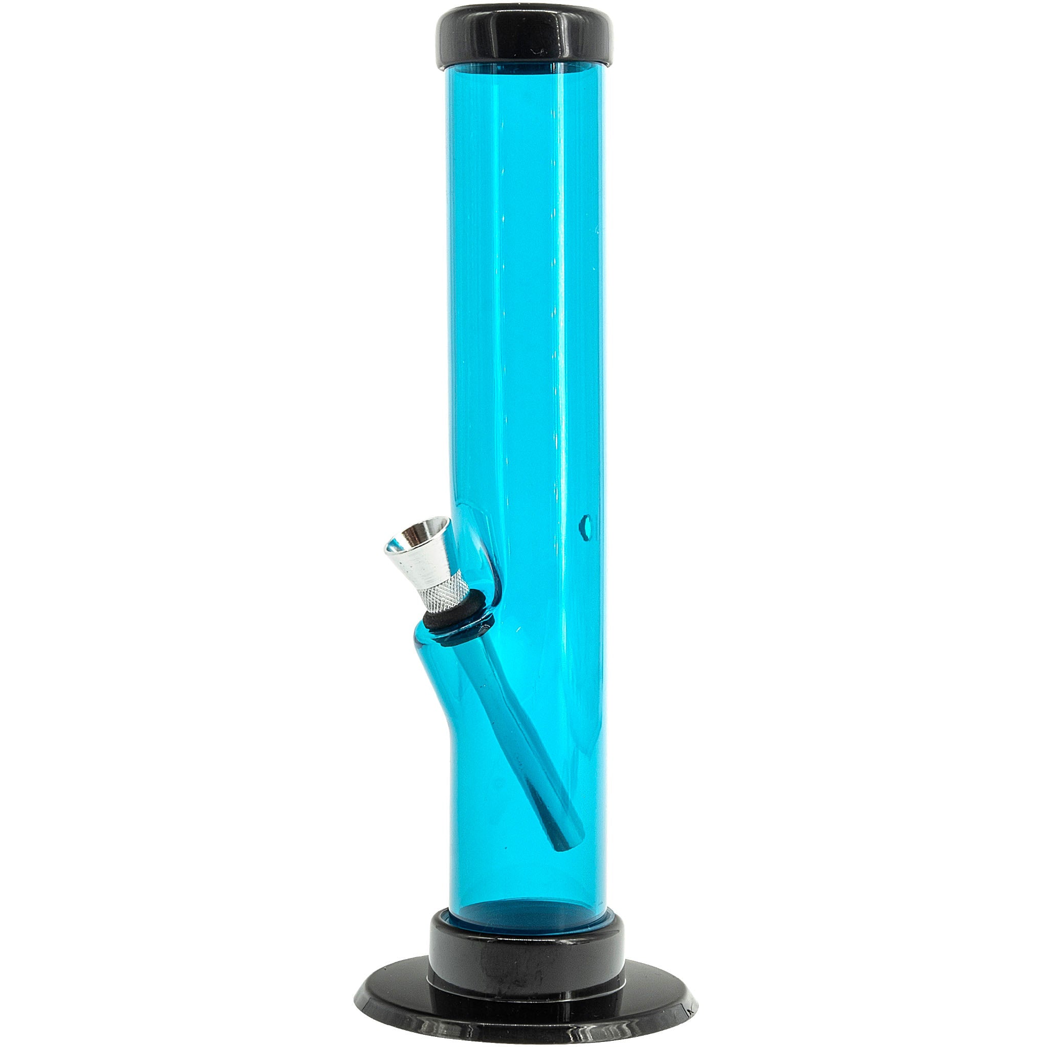 JM Enterprises 6-9-12" Acrylic Straight Tube Bong - Multiple Colors - Discreet Smoker
