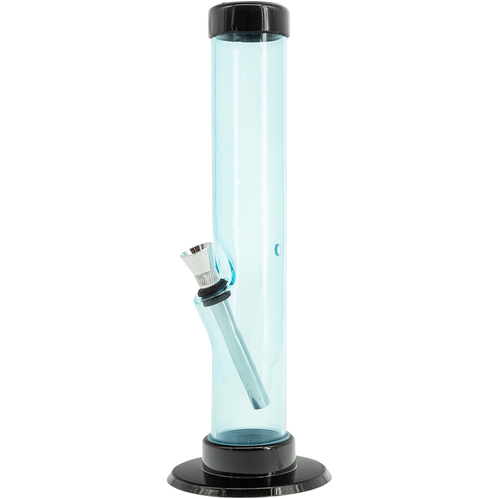 JM Enterprises 6-9-12" Acrylic Straight Tube Bong - Multiple Colors - Discreet Smoker