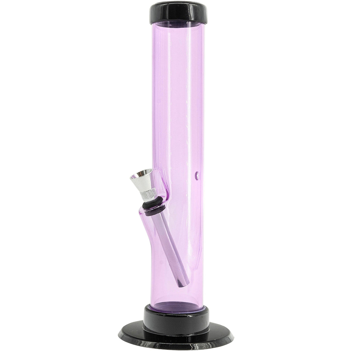 JM Enterprises 6-9-12" Acrylic Straight Tube Bong - Multiple Colors - Discreet Smoker