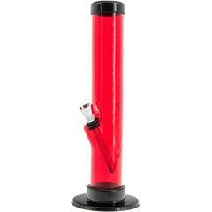 JM Enterprises 6-9-12" Acrylic Straight Tube Bong - Multiple Colors - Discreet Smoker
