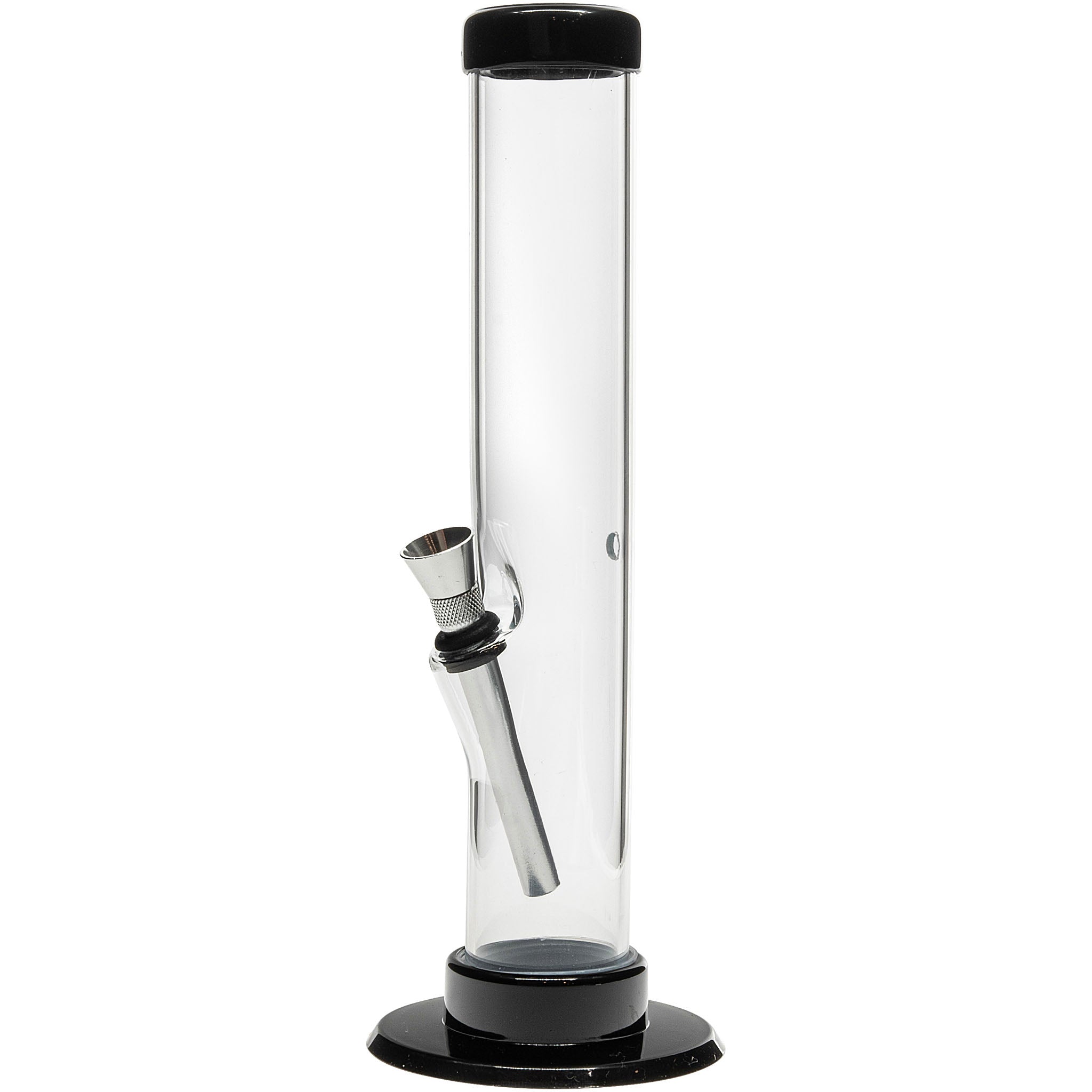 JM Enterprises 6-9-12" Acrylic Straight Tube Bong - Multiple Colors - Discreet Smoker