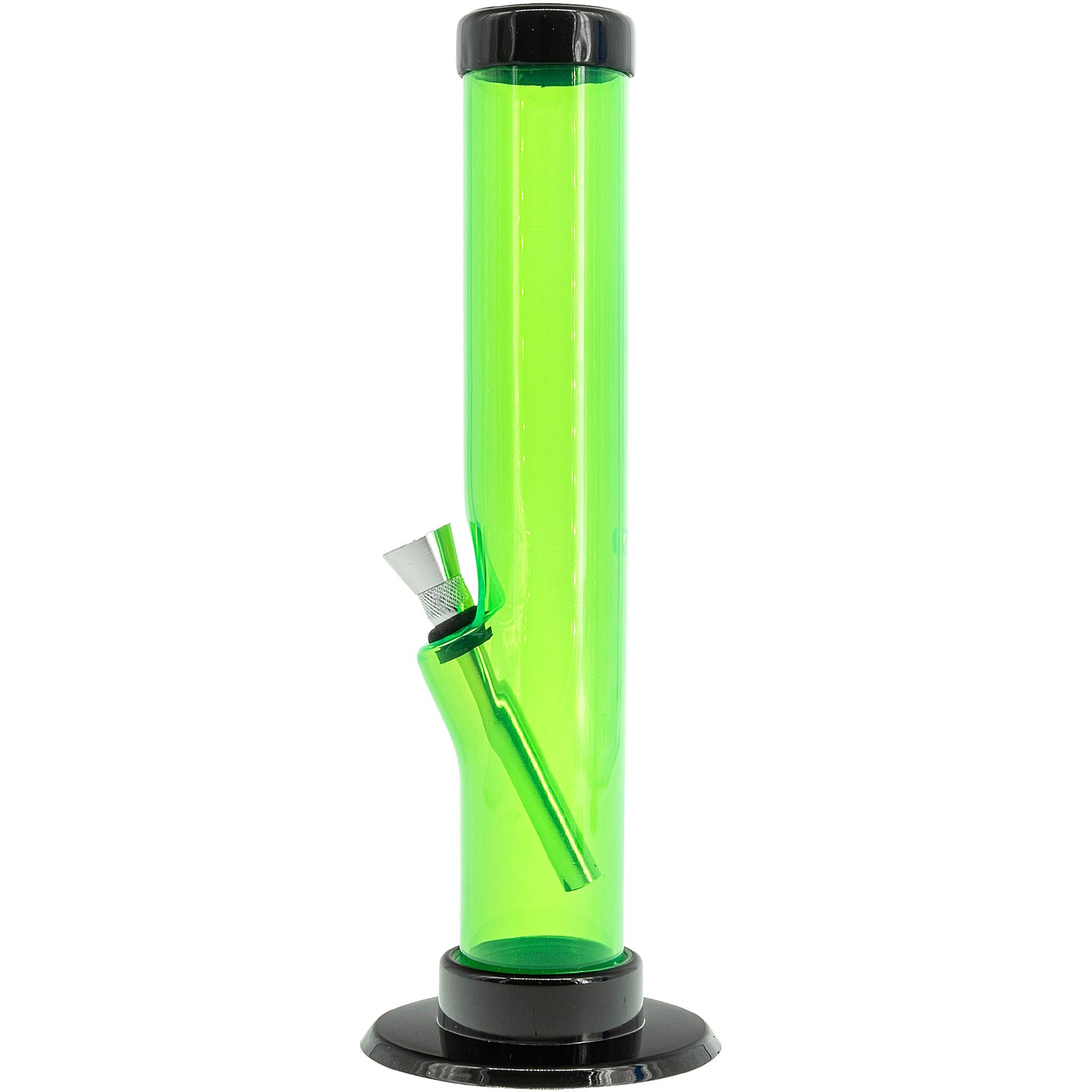 JM Enterprises 6-9-12" Acrylic Straight Tube Bong - Multiple Colors - Discreet Smoker