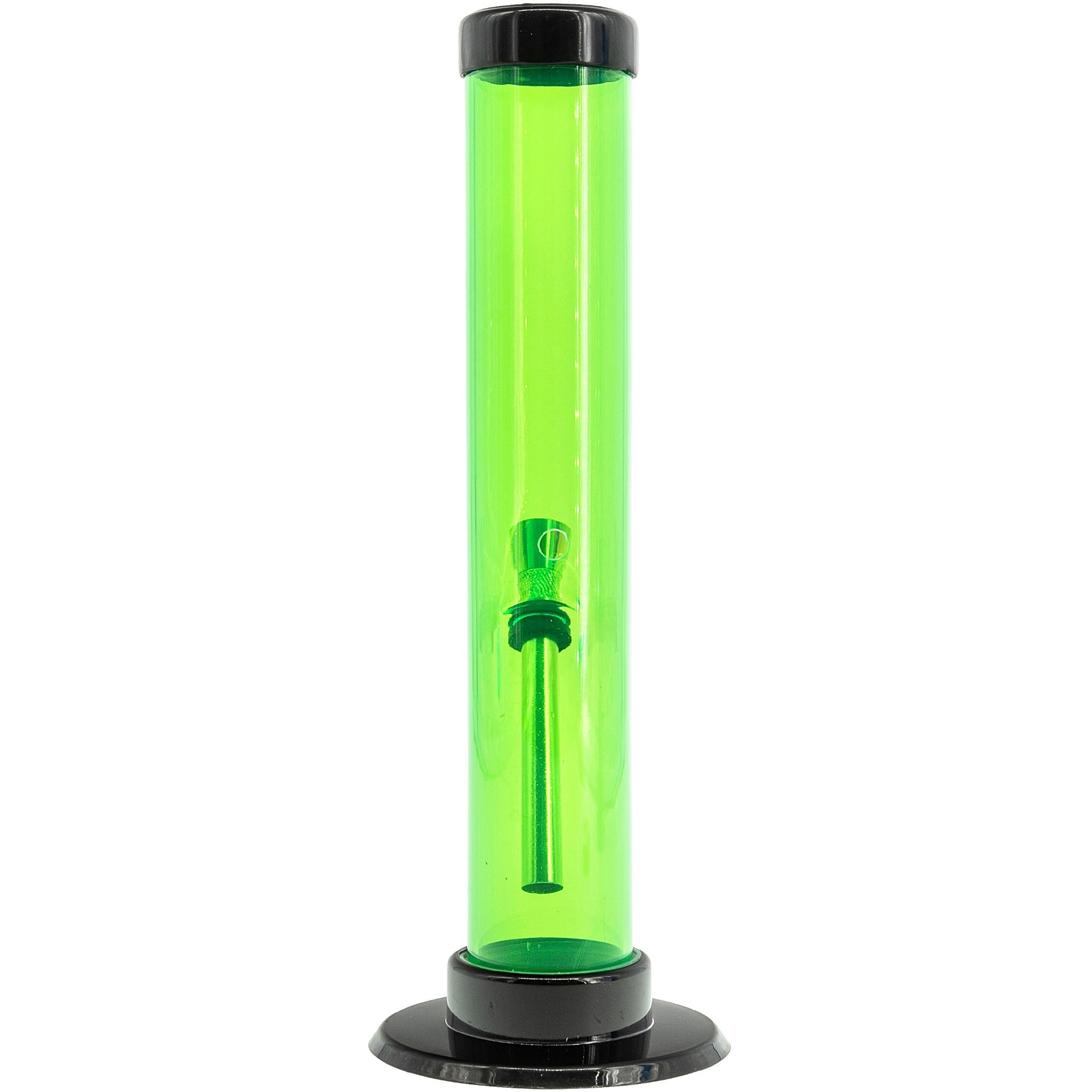 JM Enterprises 6-9-12" Acrylic Straight Tube Bong - Multiple Colors - Discreet Smoker