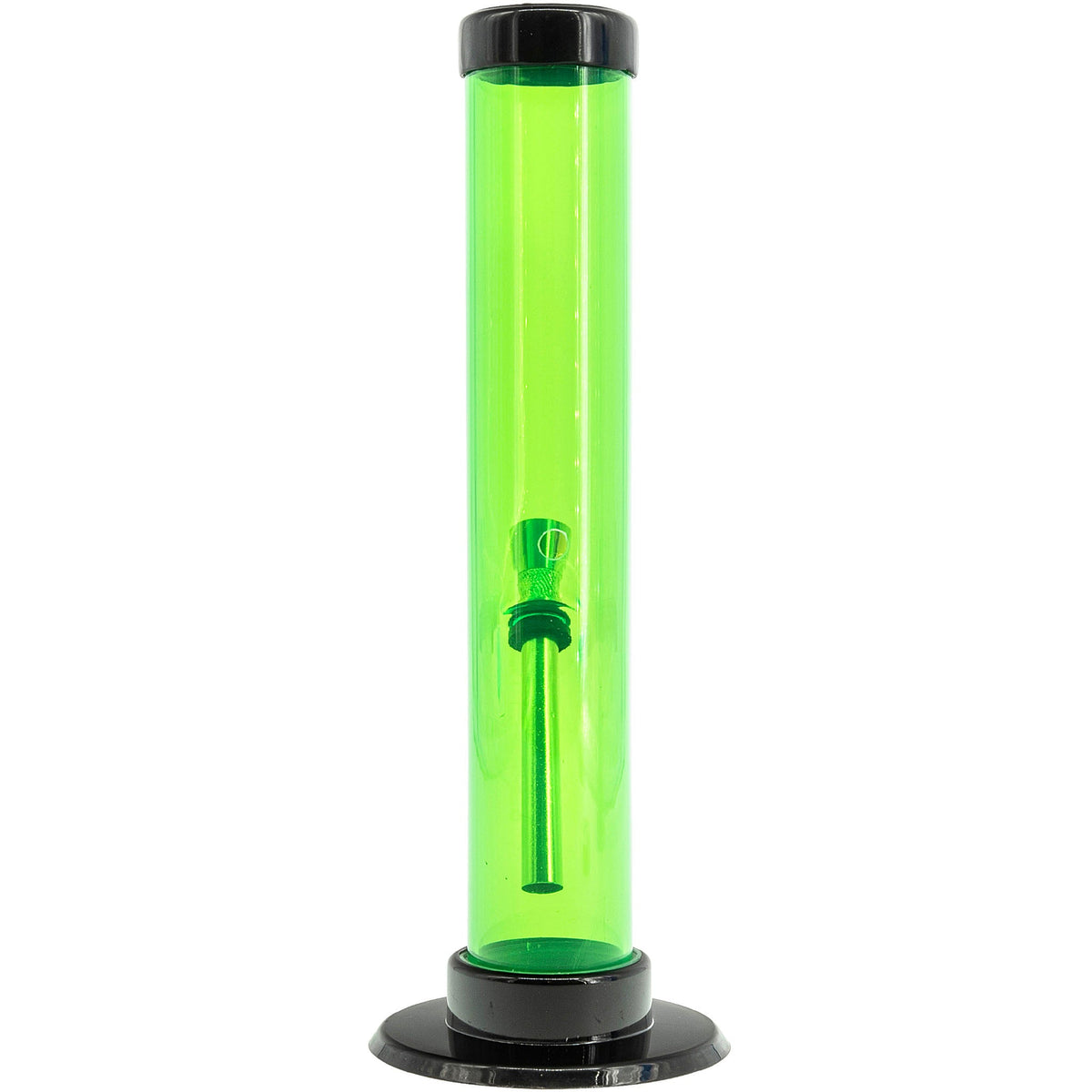 JM Enterprises 6-9-12" Acrylic Straight Tube Bong - Multiple Colors - Discreet Smoker
