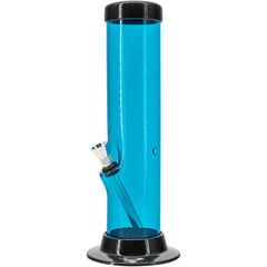 JM Enterprises 6-9-12-15" Acrylic Straight Tube Basic Bong - Multiple Colors - Discreet Smoker