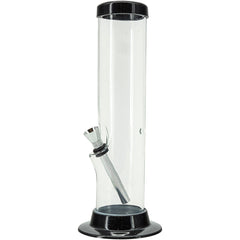 JM Enterprises 6-9-12-15" Acrylic Straight Tube Basic Bong - Multiple Colors - Discreet Smoker