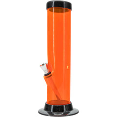 JM Enterprises 6-9-12-15" Acrylic Straight Tube Basic Bong - Multiple Colors - Discreet Smoker