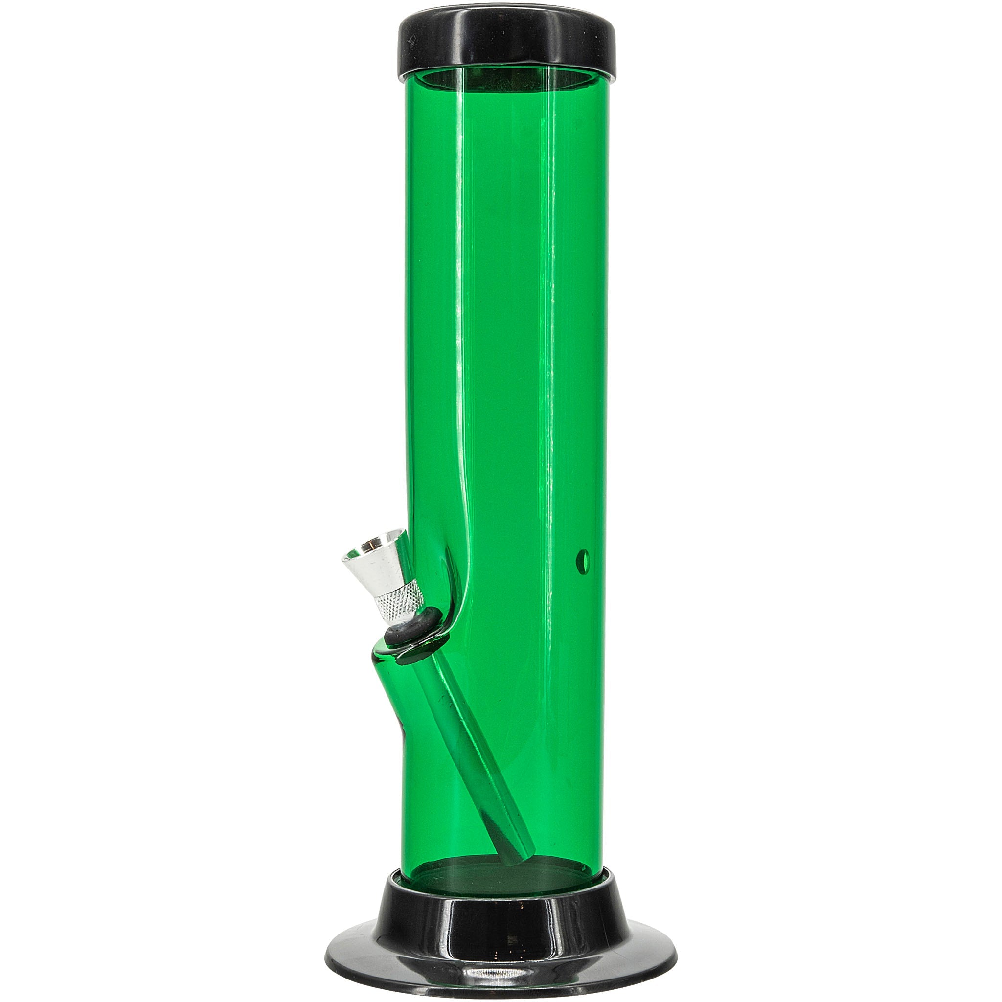 JM Enterprises 6-9-12-15" Acrylic Straight Tube Basic Bong - Multiple Colors - Discreet Smoker