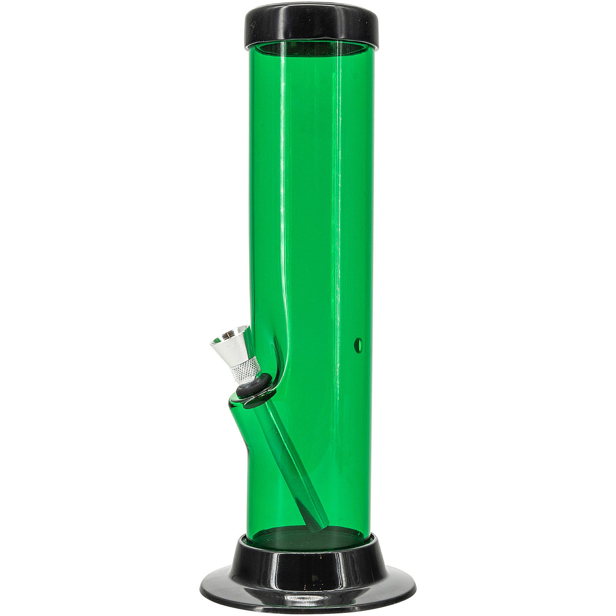 JM Enterprises 6-9-12-15" Acrylic Straight Tube Basic Bong - Multiple Colors - Discreet Smoker