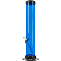 JM Enterprises 6-9-12-15" Acrylic Straight Tube Basic Bong - Multiple Colors - Discreet Smoker