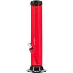 JM Enterprises 6-9-12-15" Acrylic Straight Tube Basic Bong - Multiple Colors - Discreet Smoker