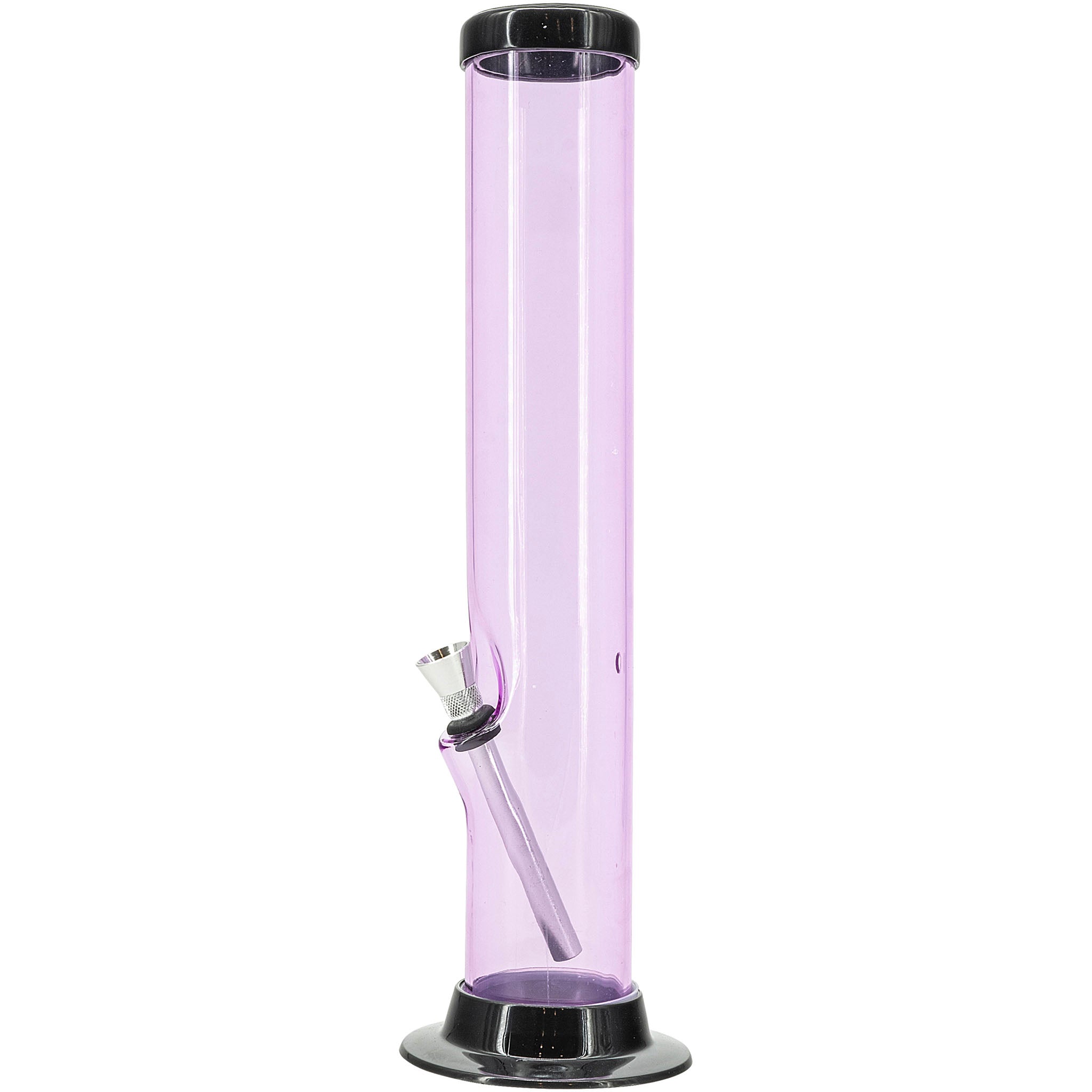 JM Enterprises 6-9-12-15" Acrylic Straight Tube Basic Bong - Multiple Colors - Discreet Smoker