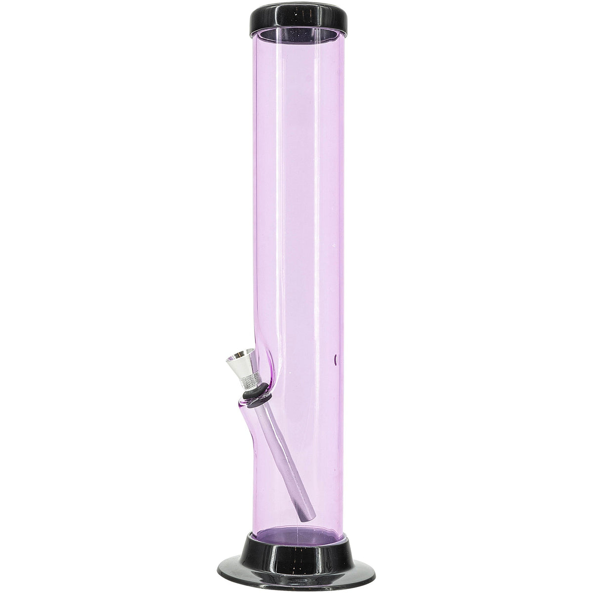 JM Enterprises 6-9-12-15" Acrylic Straight Tube Basic Bong - Multiple Colors - Discreet Smoker