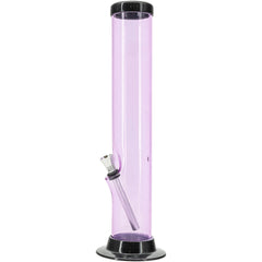 JM Enterprises 6-9-12-15" Acrylic Straight Tube Basic Bong - Multiple Colors - Discreet Smoker