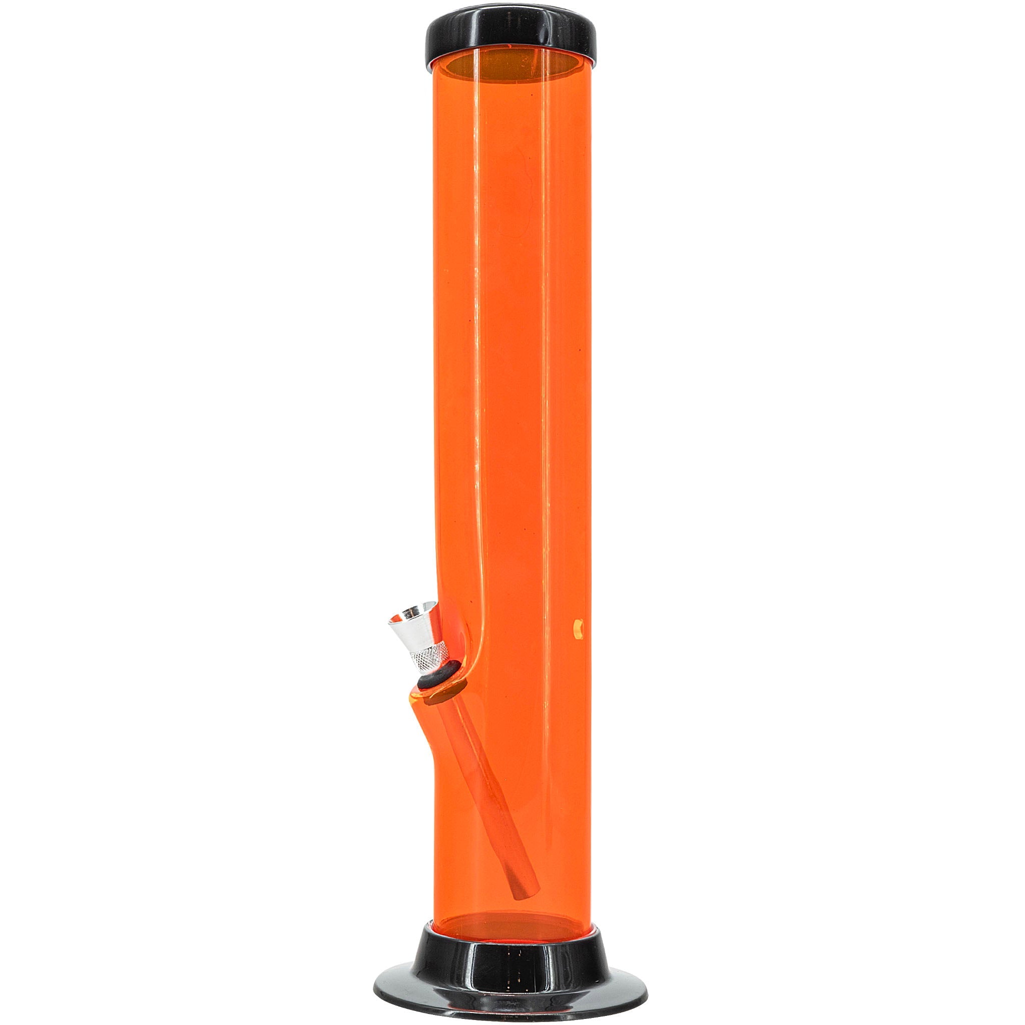 JM Enterprises 6-9-12-15" Acrylic Straight Tube Basic Bong - Multiple Colors - Discreet Smoker