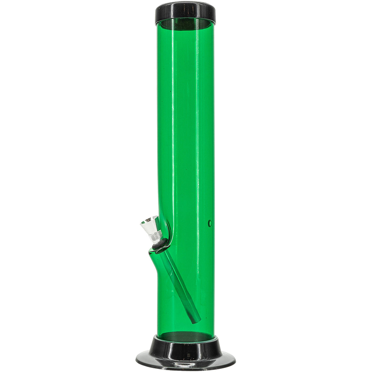 JM Enterprises 6-9-12-15" Acrylic Straight Tube Basic Bong - Multiple Colors - Discreet Smoker
