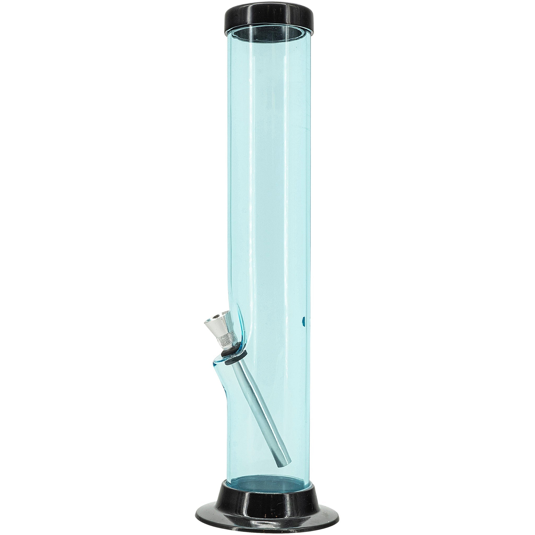 JM Enterprises 6-9-12-15" Acrylic Straight Tube Basic Bong - Multiple Colors - Discreet Smoker