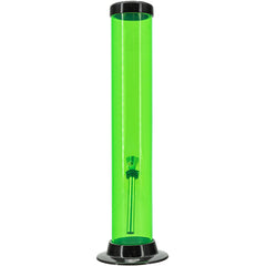 JM Enterprises 6-9-12-15" Acrylic Straight Tube Basic Bong - Multiple Colors - Discreet Smoker