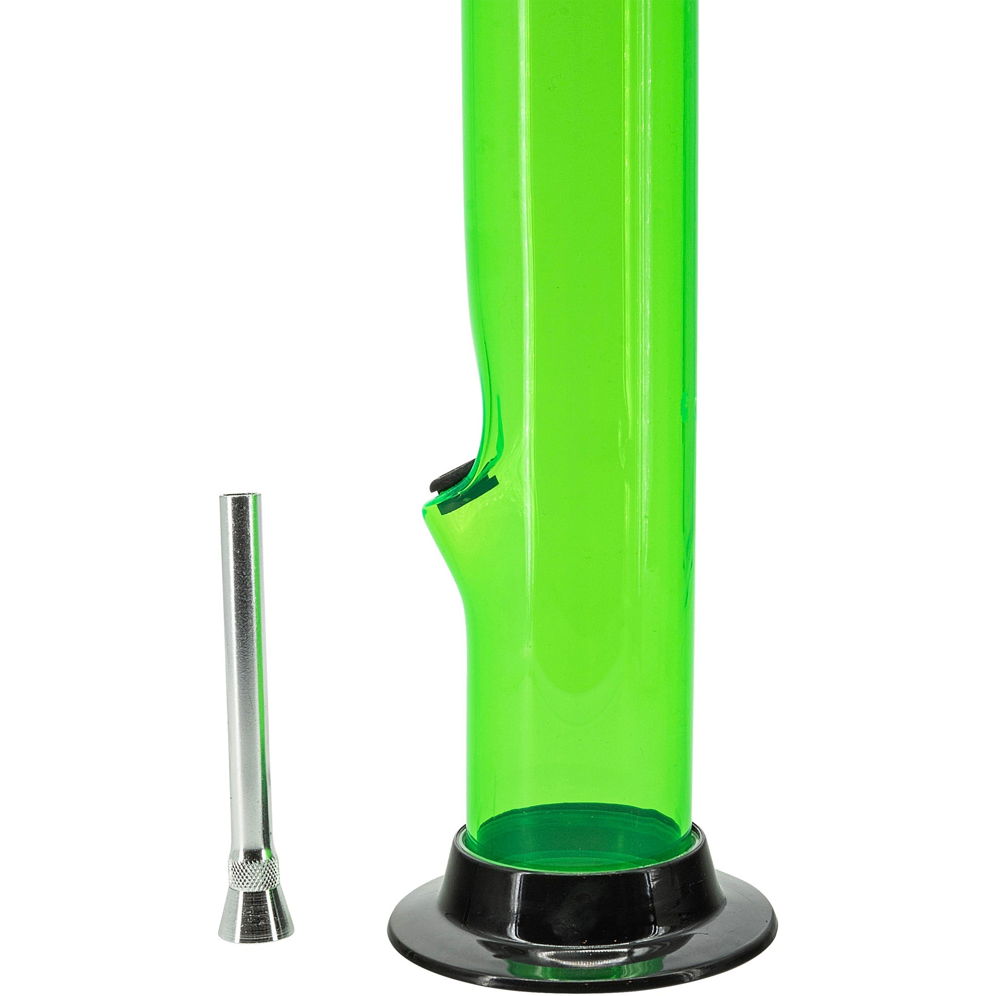 JM Enterprises 6-9-12-15" Acrylic Straight Tube Basic Bong - Multiple Colors - Discreet Smoker