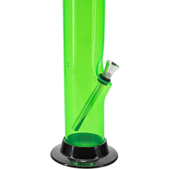 JM Enterprises 6-9-12-15" Acrylic Straight Tube Basic Bong - Multiple Colors - Discreet Smoker