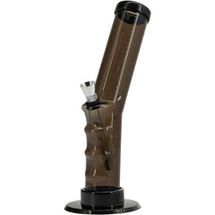 JM Enterprises 9-12" Acrylic Angled Straight Tube Bong - Multiple Colors - Discreet Smoker