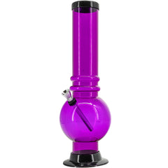 JM Enterprises 12-15" Acrylic Bubble Base Bong - Multiple Colors - Discreet Smoker