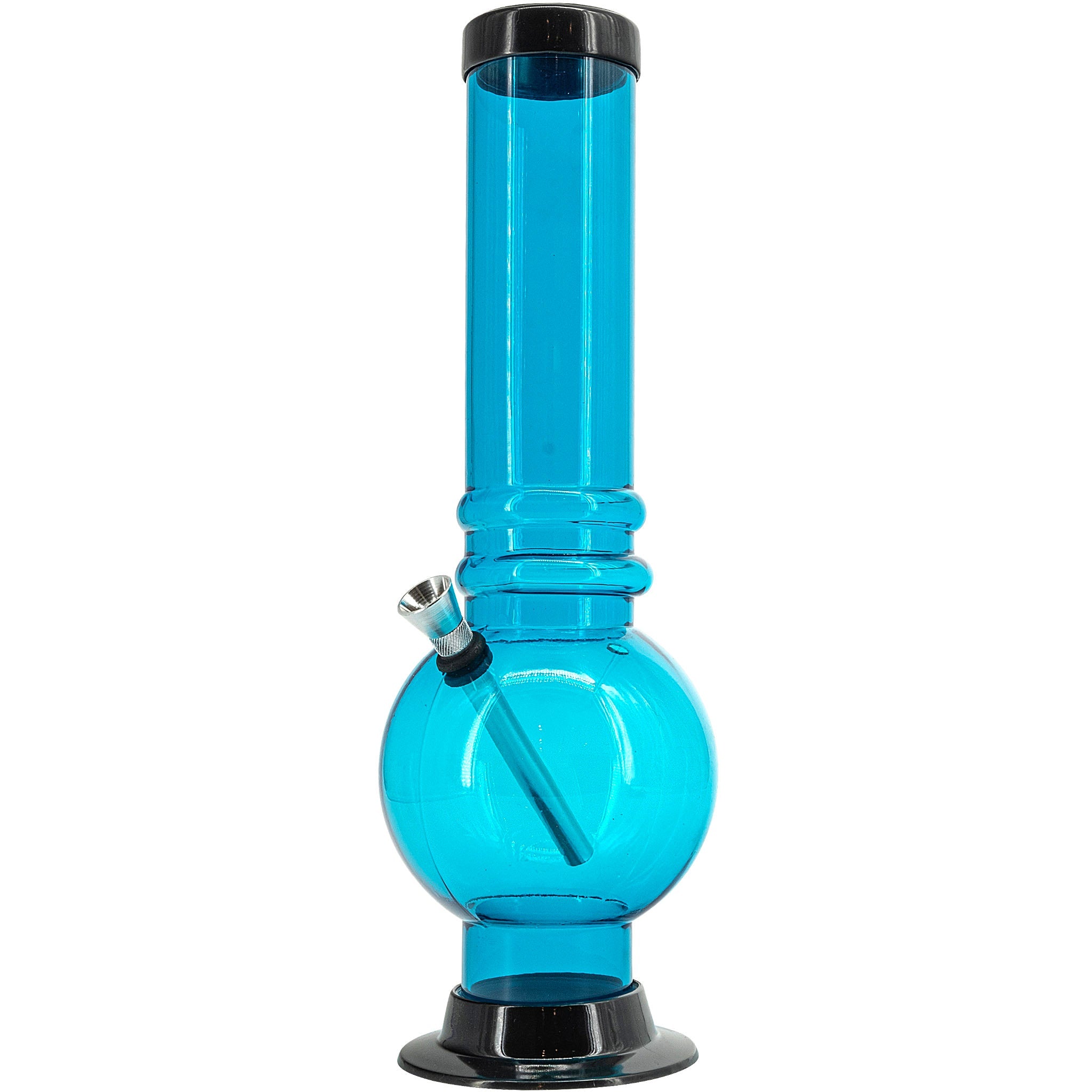 JM Enterprises 12-15" Acrylic Bubble Base Bong - Multiple Colors - Discreet Smoker