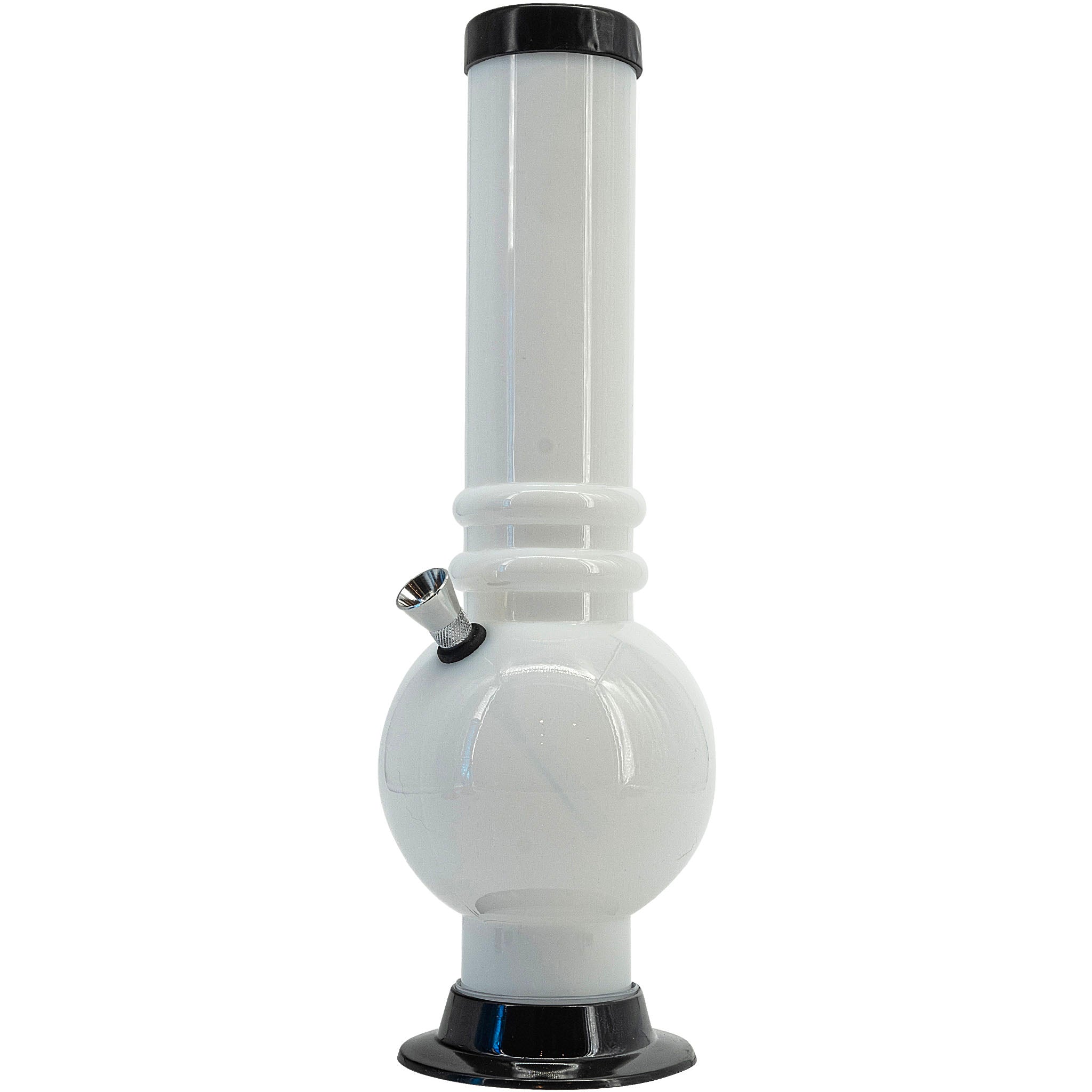 JM Enterprises 12-15" Acrylic Bubble Base Bong - Multiple Colors - Discreet Smoker
