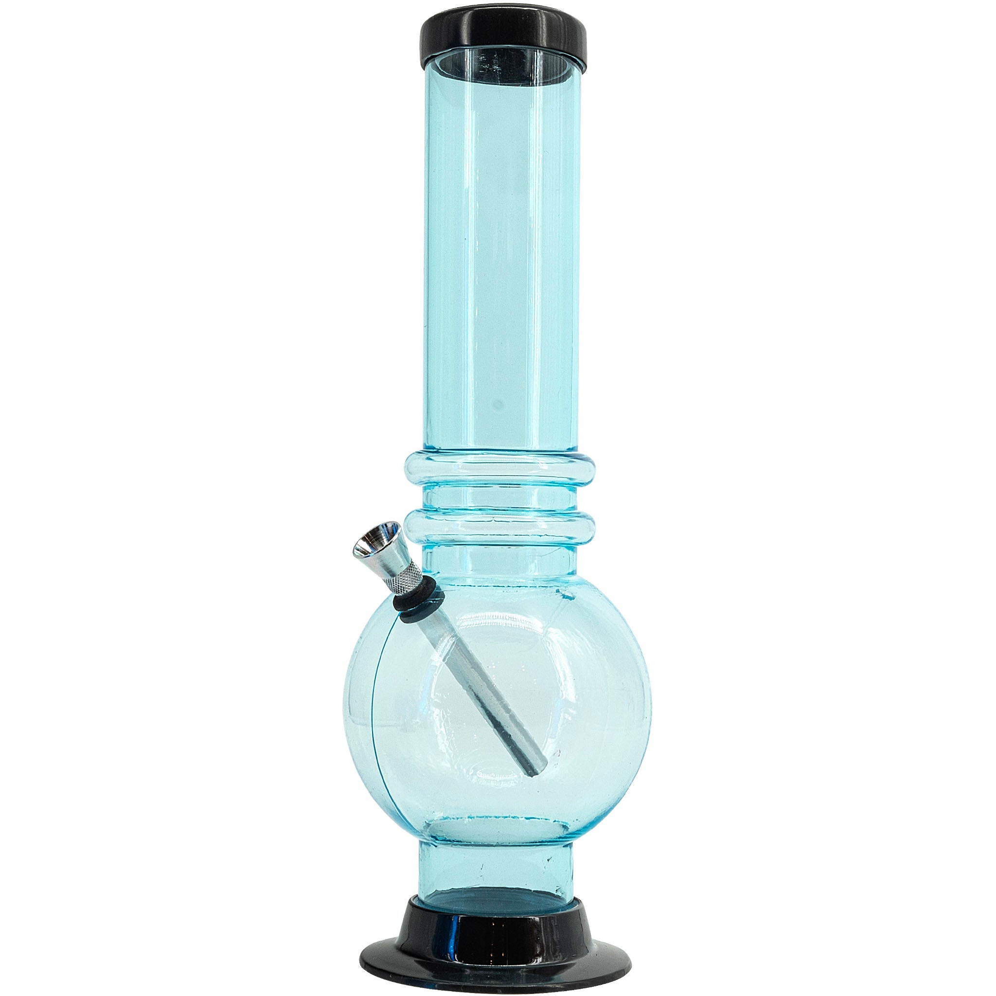 JM Enterprises 12-15" Acrylic Bubble Base Bong - Multiple Colors - Discreet Smoker