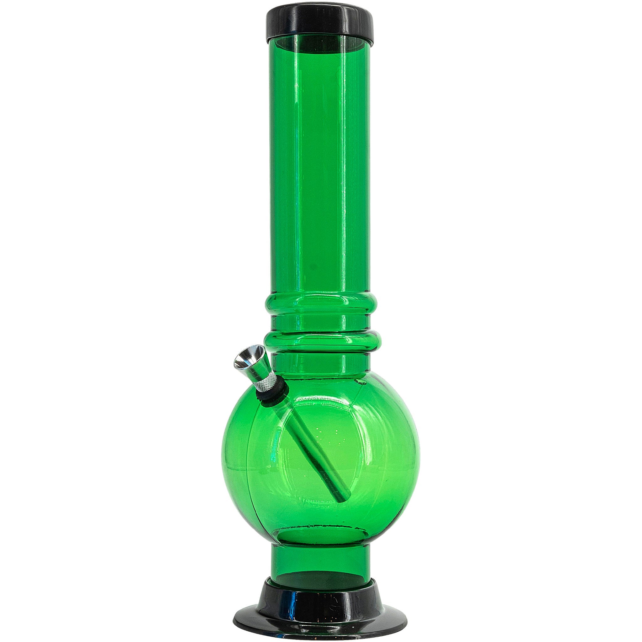 JM Enterprises 12-15" Acrylic Bubble Base Bong - Multiple Colors - Discreet Smoker