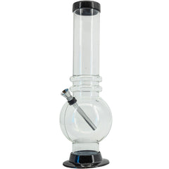 JM Enterprises 12-15" Acrylic Bubble Base Bong - Multiple Colors - Discreet Smoker