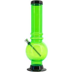 JM Enterprises 12-15" Acrylic Bubble Base Bong - Multiple Colors - Discreet Smoker