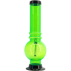 JM Enterprises 12-15" Acrylic Bubble Base Bong - Multiple Colors - Discreet Smoker