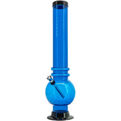 JM Enterprises 12-15" Acrylic Bubble Base Bong - Multiple Colors - Discreet Smoker