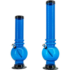 JM Enterprises 12-15" Acrylic Bubble Base Bong - Multiple Colors - Discreet Smoker