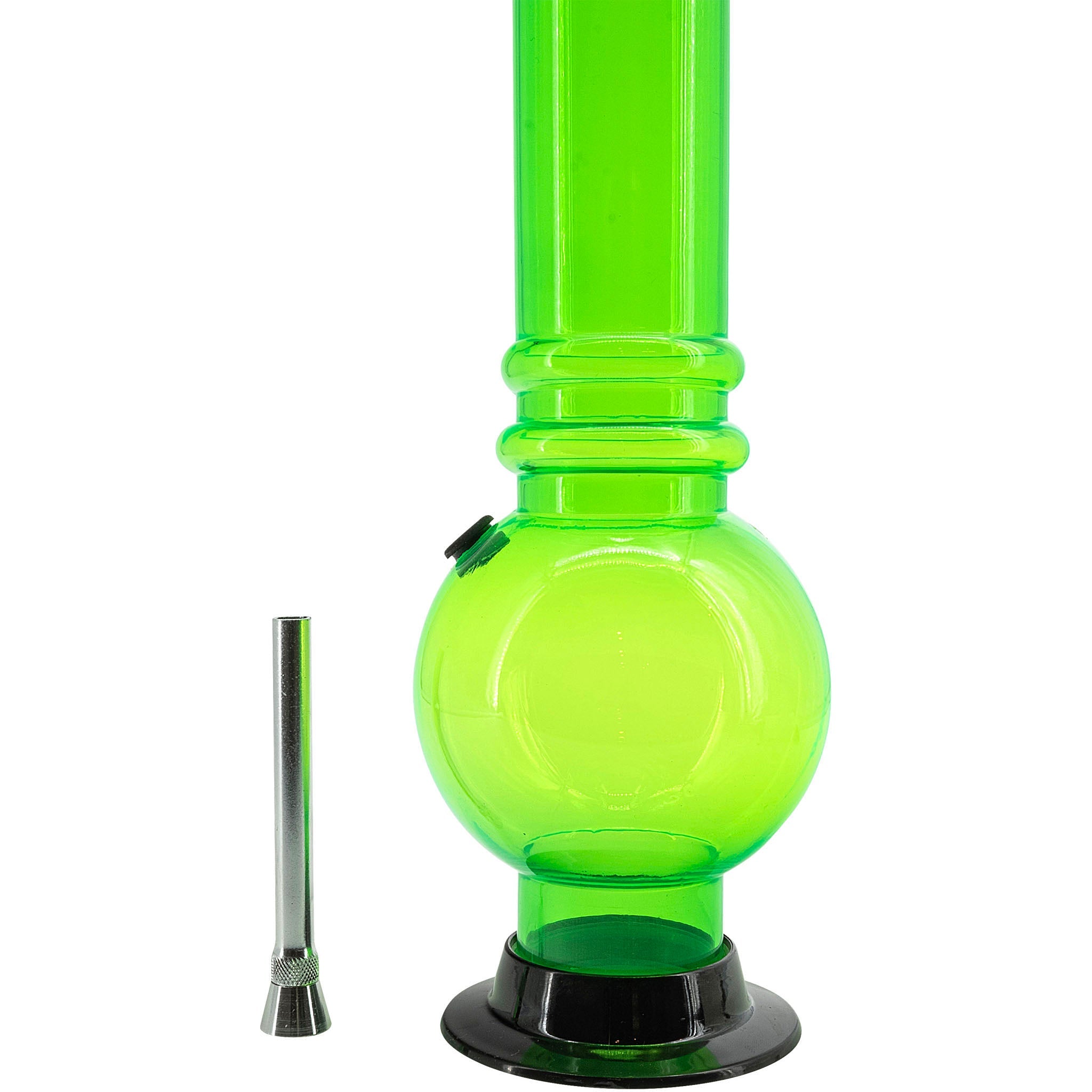 JM Enterprises 12-15" Acrylic Bubble Base Bong - Multiple Colors - Discreet Smoker