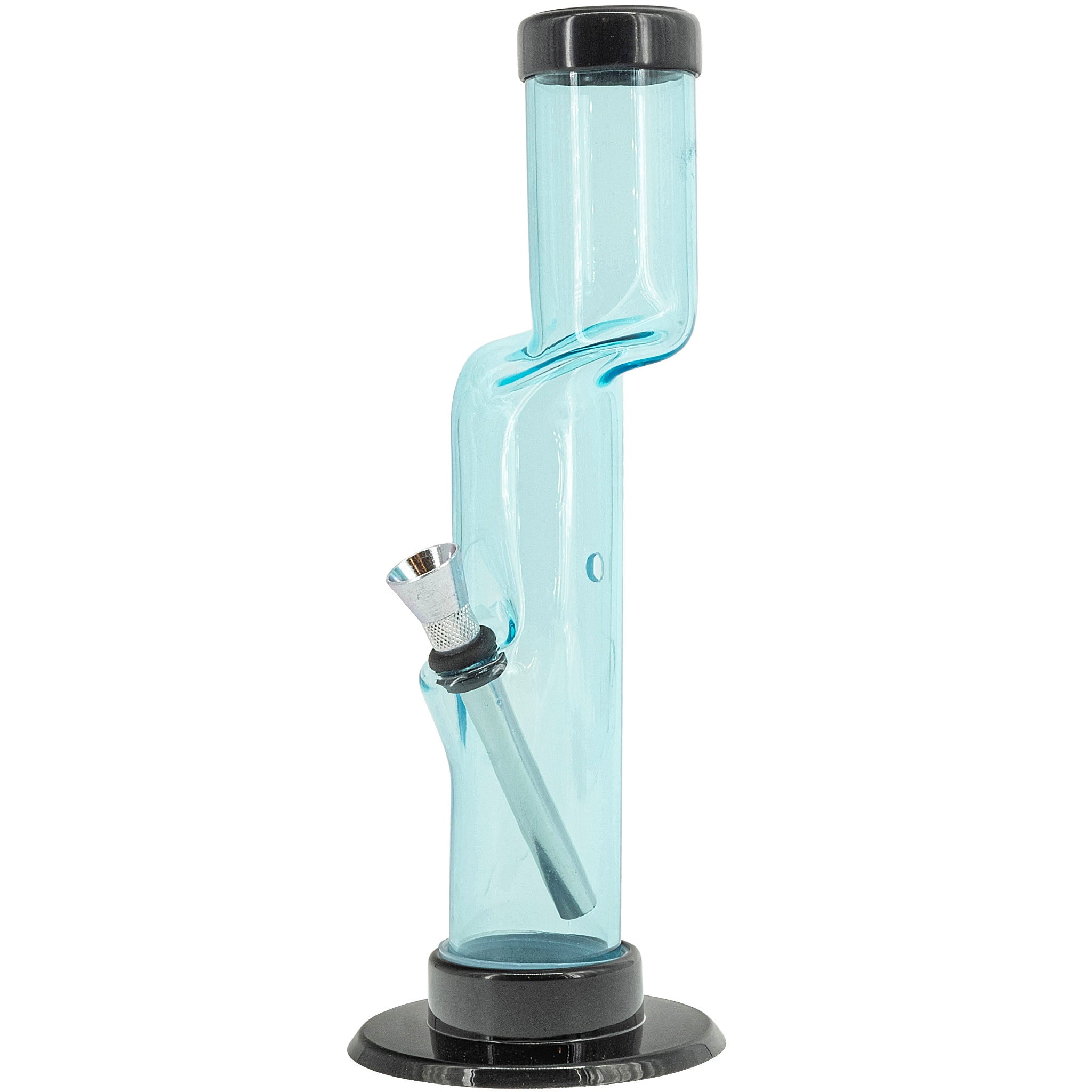 JM Enterprises 9-12" Acrylic Kink Neck Bong - Multiple Colors - Discreet Smoker