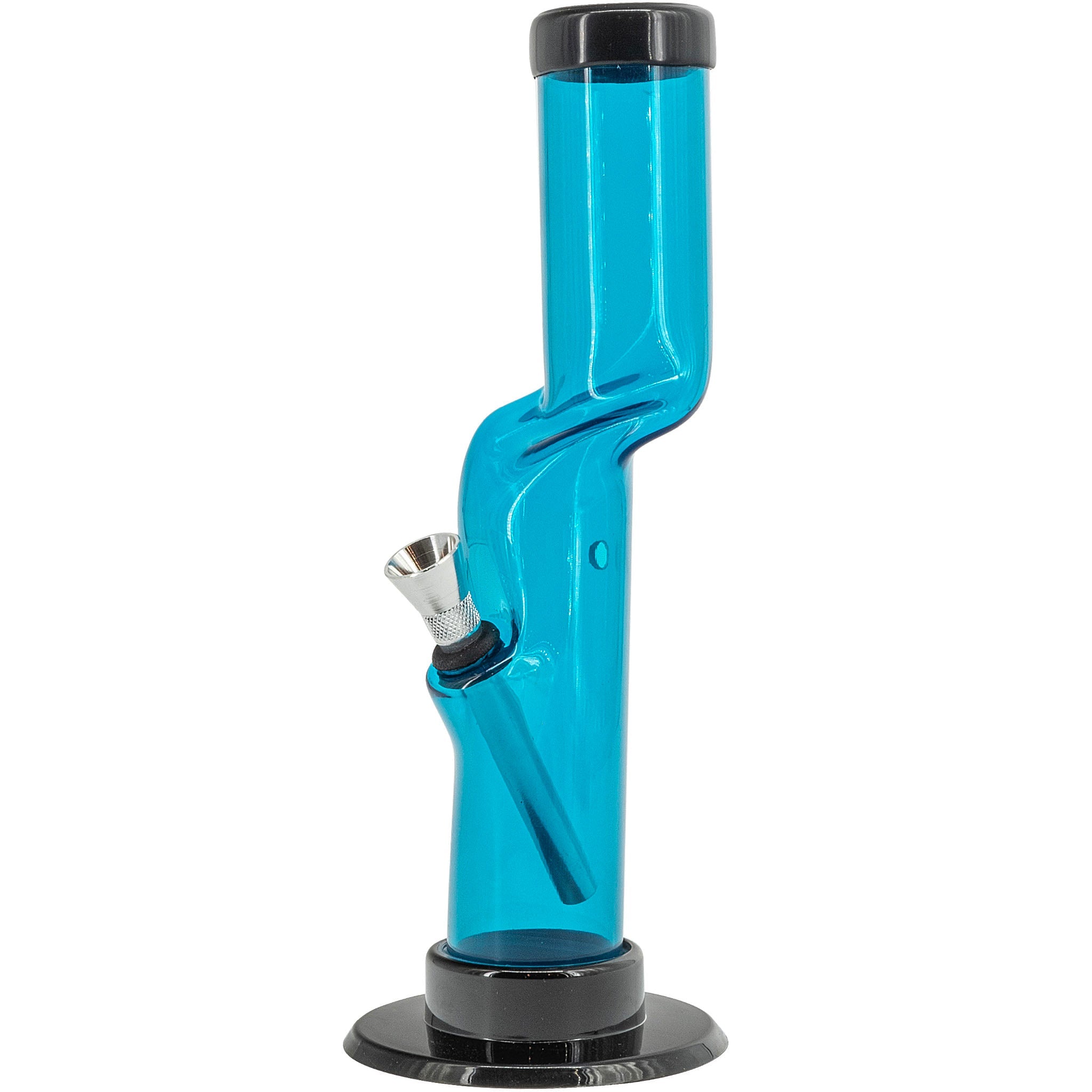 JM Enterprises 9-12" Acrylic Kink Neck Bong - Multiple Colors - Discreet Smoker