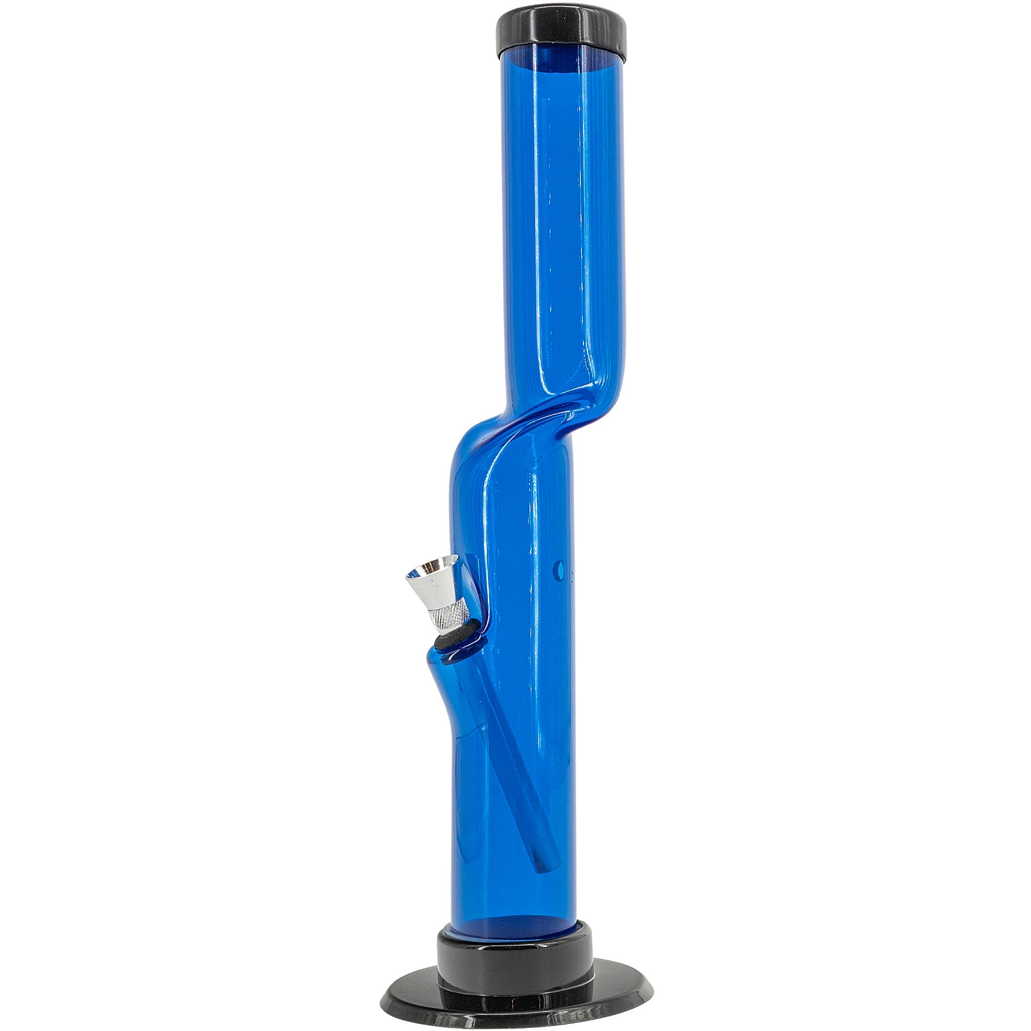 JM Enterprises 9-12" Acrylic Kink Neck Bong - Multiple Colors - Discreet Smoker
