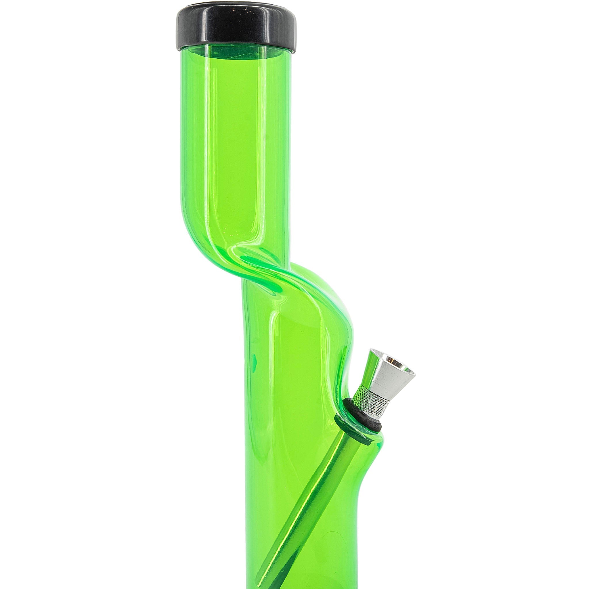 JM Enterprises 9-12" Acrylic Kink Neck Bong - Multiple Colors - Discreet Smoker
