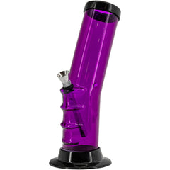 JM Enterprises 9-12" Acrylic Bent Neck Bong - Multiple Colors - Discreet Smoker