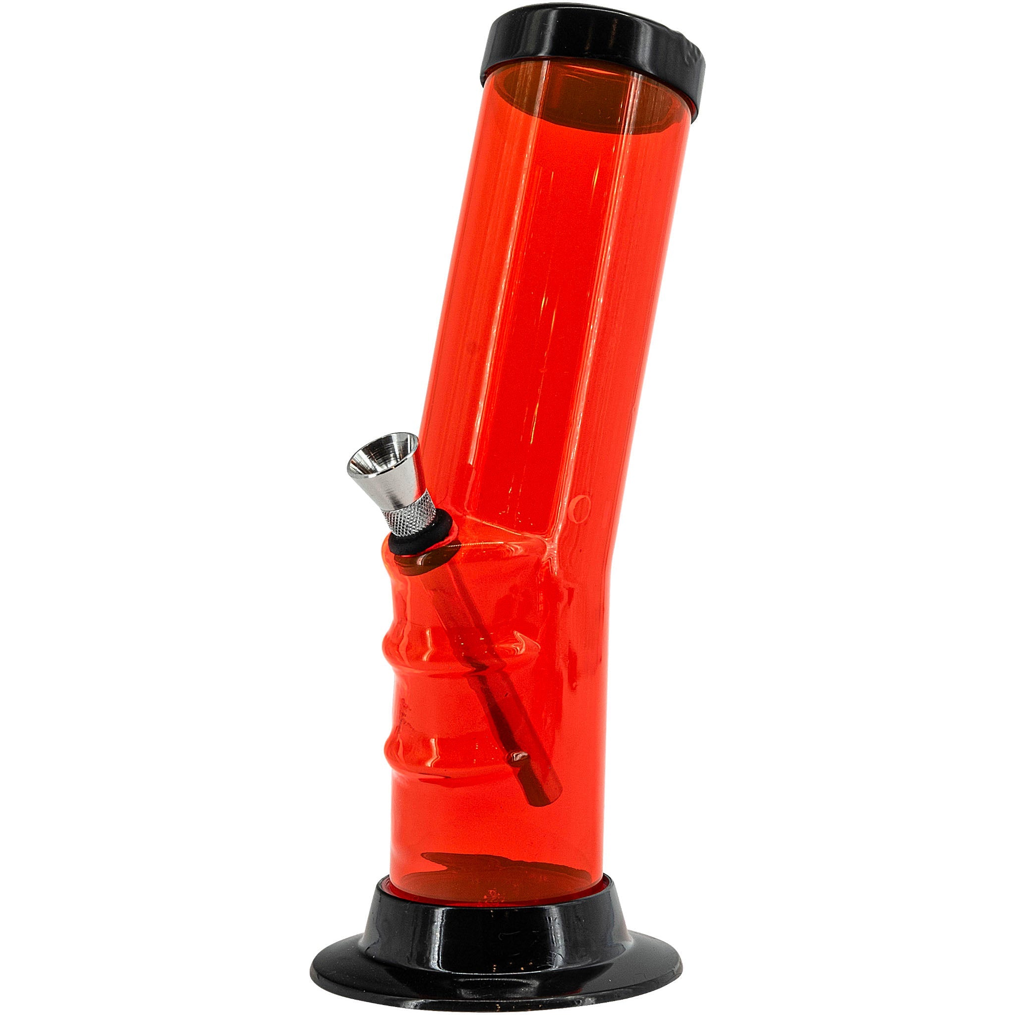 JM Enterprises 9-12" Acrylic Bent Neck Bong - Multiple Colors - Discreet Smoker