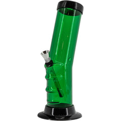 JM Enterprises 9-12" Acrylic Bent Neck Bong - Multiple Colors - Discreet Smoker