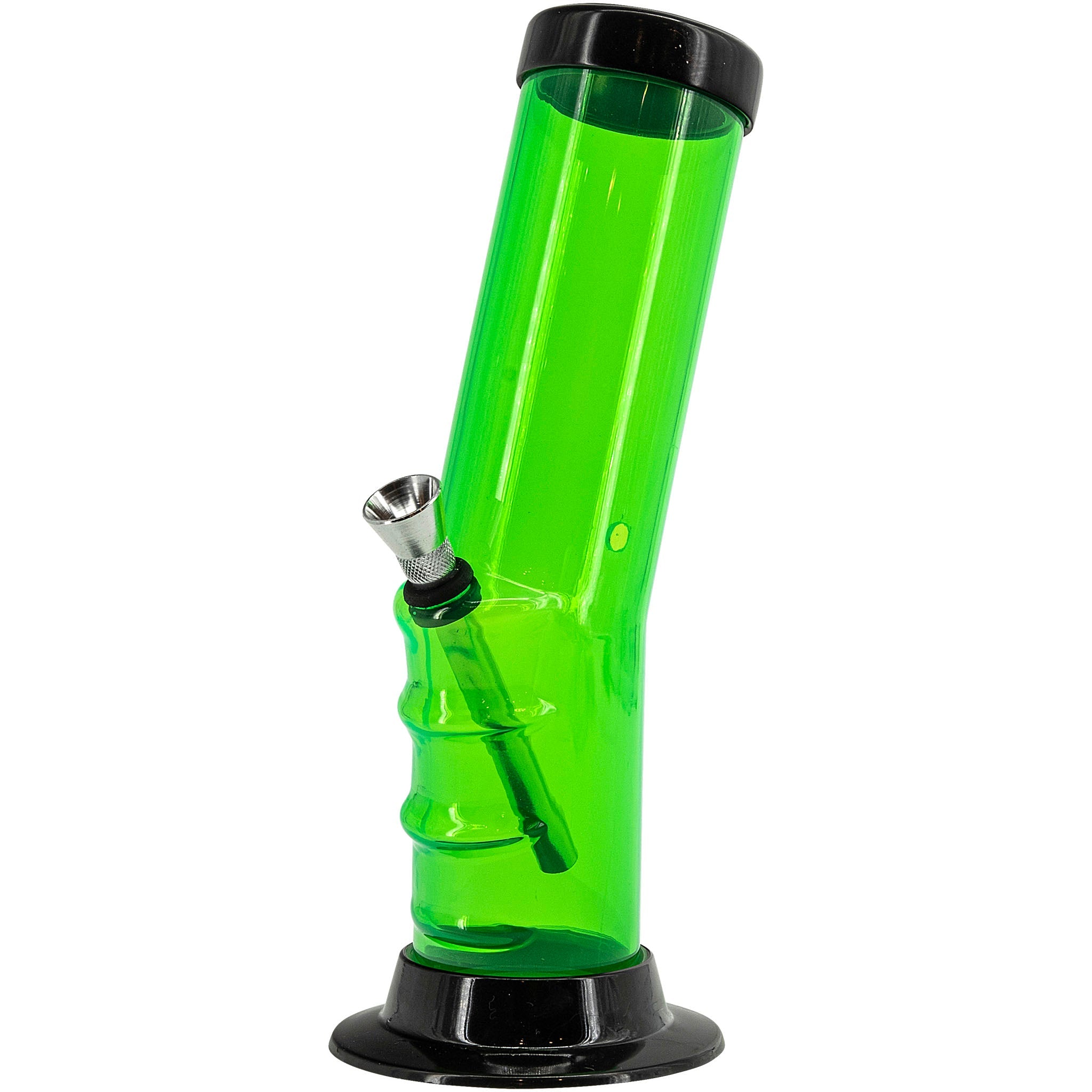 JM Enterprises 9-12" Acrylic Bent Neck Bong - Multiple Colors - Discreet Smoker