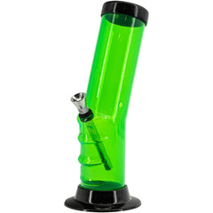 JM Enterprises 9-12" Acrylic Bent Neck Bong - Multiple Colors - Discreet Smoker