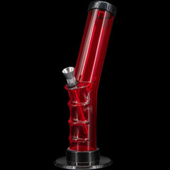 JM Enterprises 9-12" Acrylic Angled Straight Tube Bong - Multiple Colors - Discreet Smoker