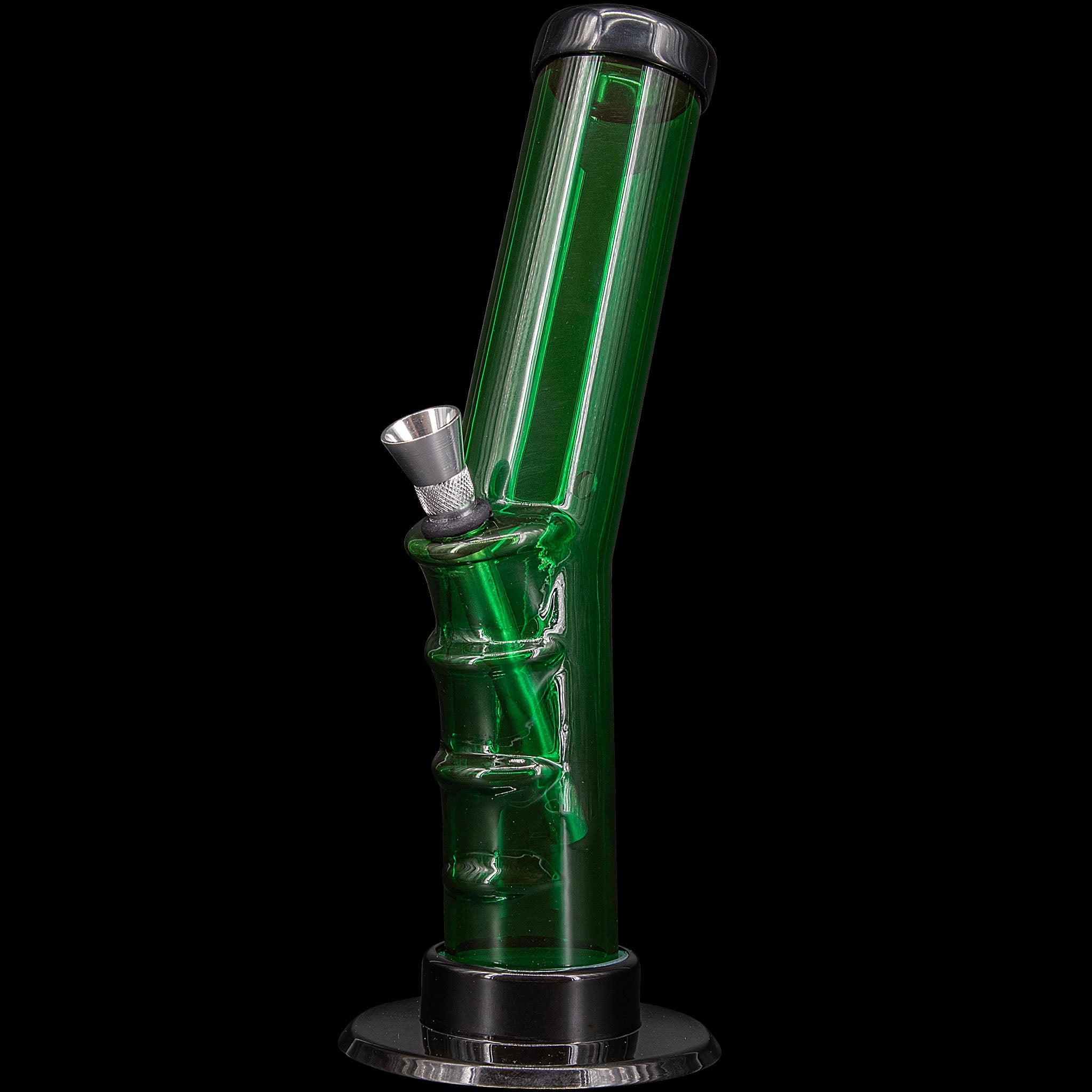 JM Enterprises 9-12" Acrylic Angled Straight Tube Bong - Multiple Colors - Discreet Smoker