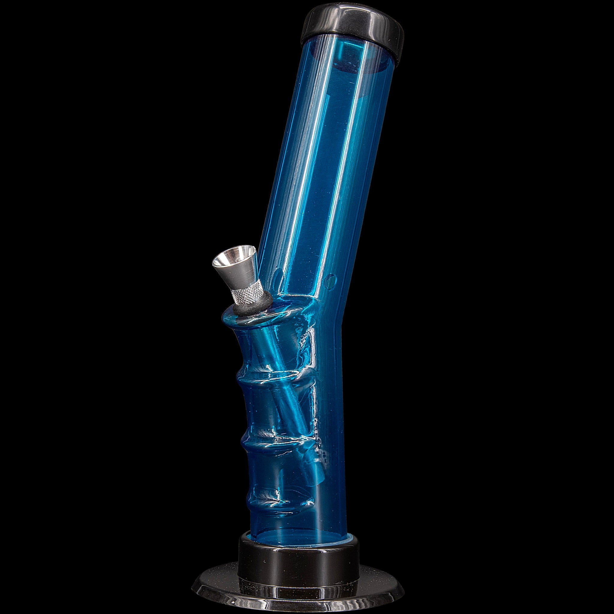 JM Enterprises 9-12" Acrylic Angled Straight Tube Bong - Multiple Colors - Discreet Smoker