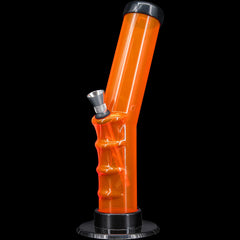 JM Enterprises 9-12" Acrylic Angled Straight Tube Bong - Multiple Colors - Discreet Smoker